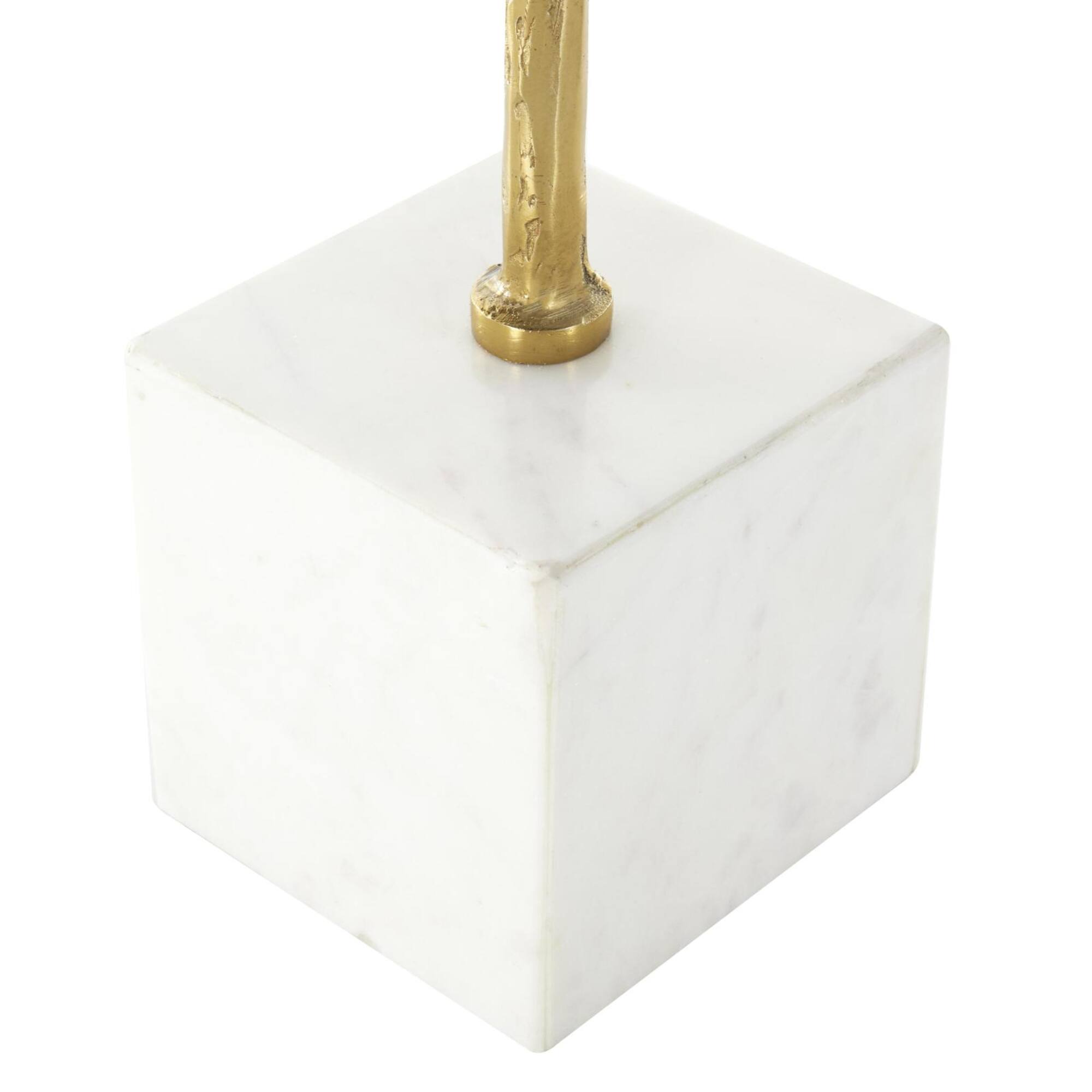 43" Gold Metal Leaf Tall Textured Cutout Sculpture